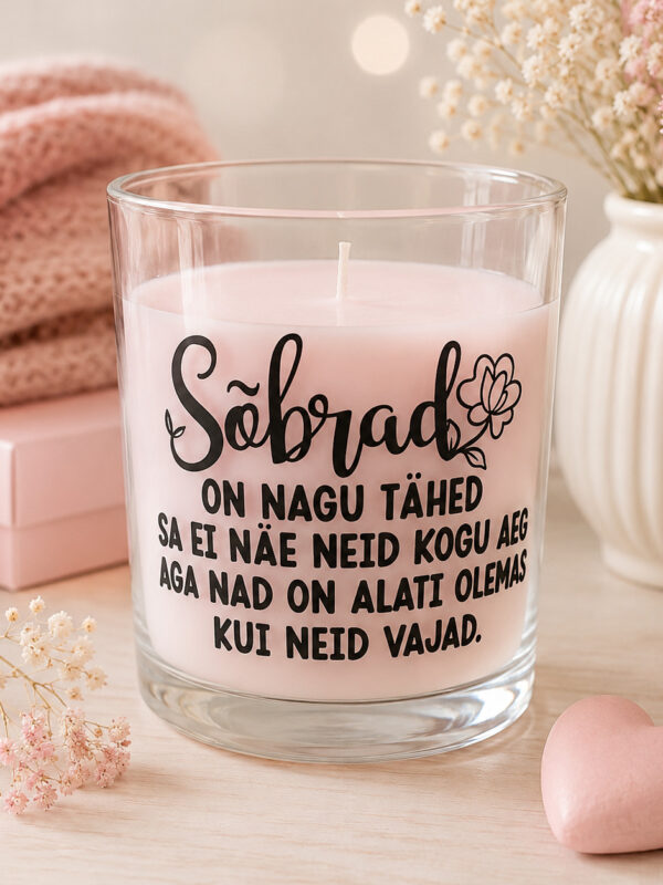 sõnumiga küünal sõbrad on nagu tähed Sõnumiga küünal SÕBRAD ON NAGU TÄHED